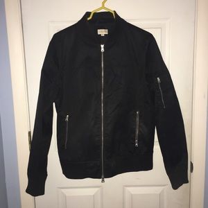 Black bomber jacket